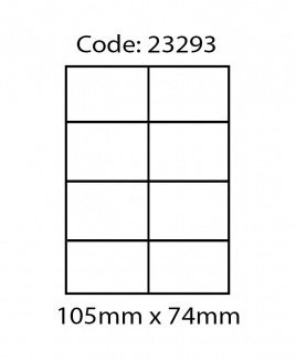 ABBA 23293 Laser Label [105mm x 74mm]